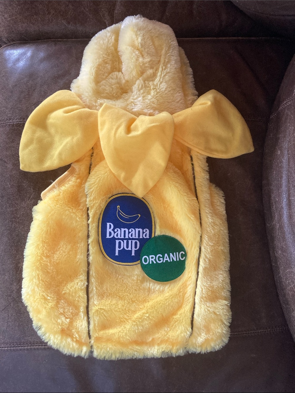 Pup Crew dog banana costume size L